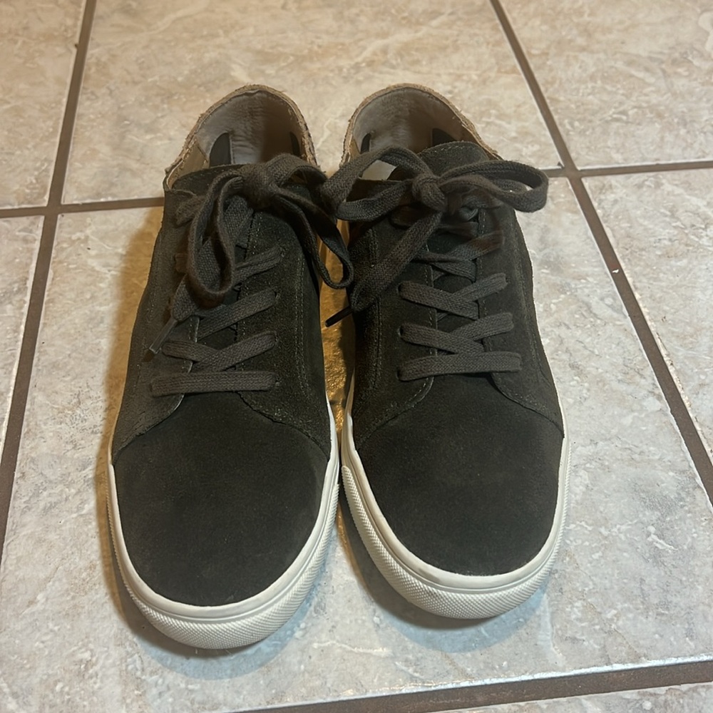 Lucky Brand Loucia Olive Green & Cheetah Suede Sneakers
